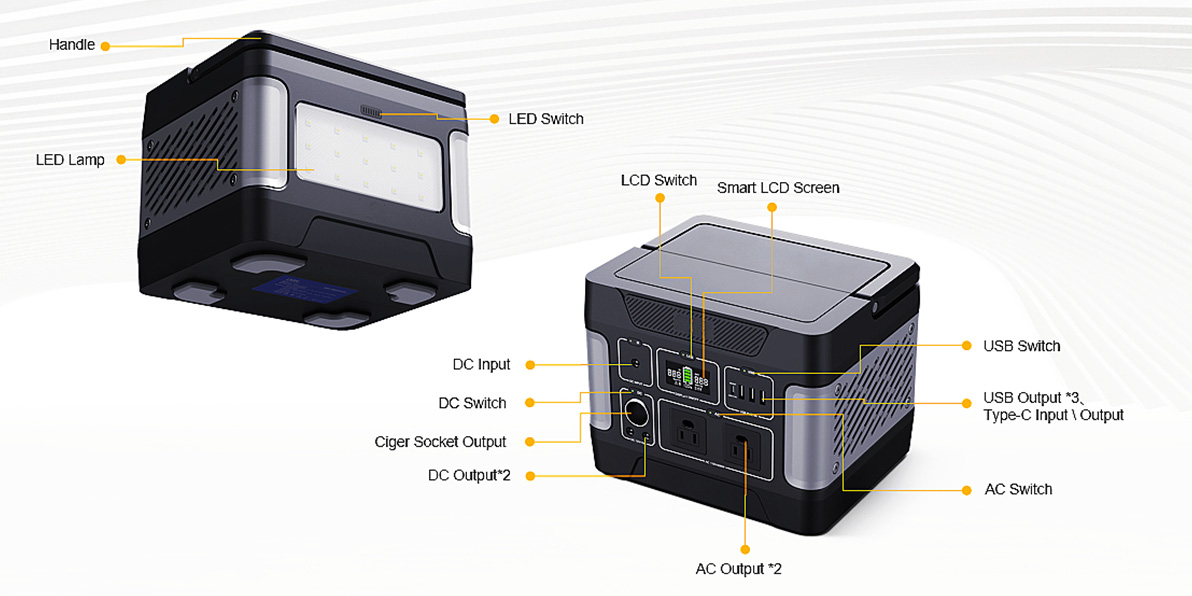 400W Energy Storage Emergency Solar Generator Para sa Pagcha-charge