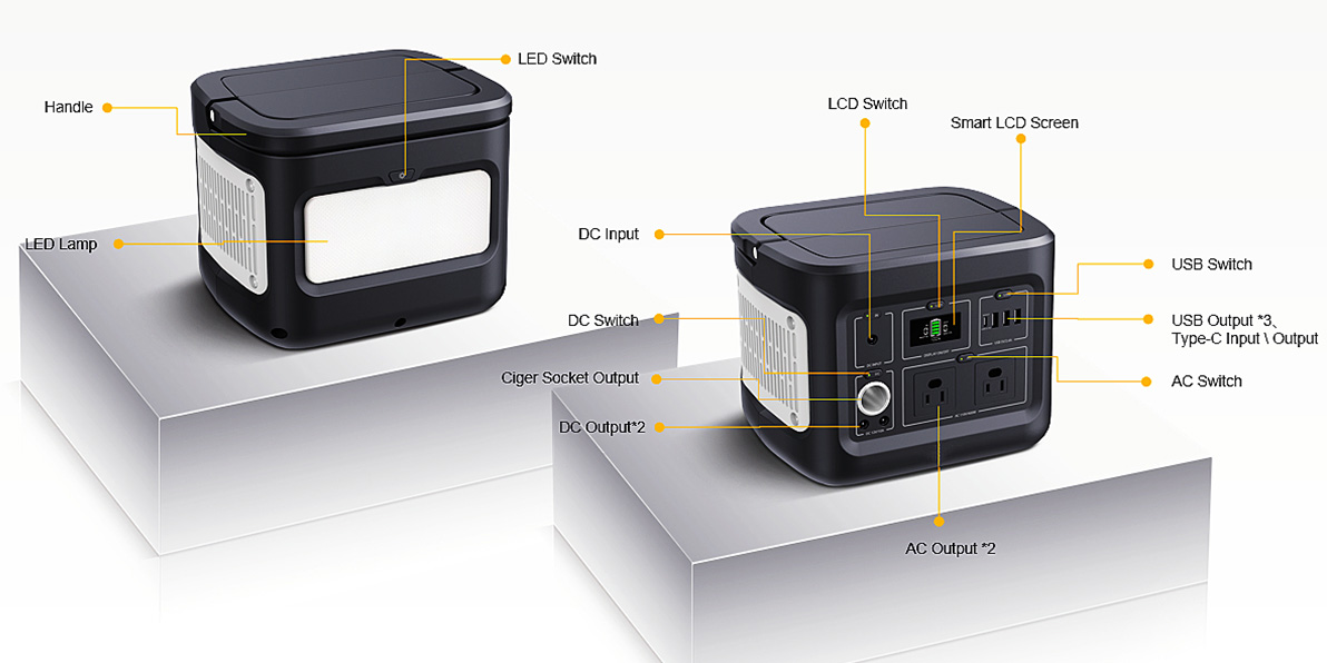 400W Libreng Pagpapanatili ng Solar Generator Para sa Pagcha-charge